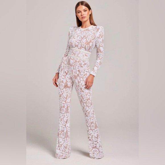 Nadine Merabi lace jumpsuit size small - Picture 1 of 2